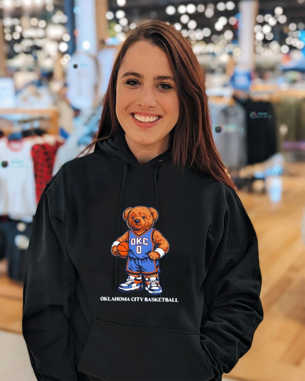 OKC Oklahoma City Thunder basketball teddy bear shirt