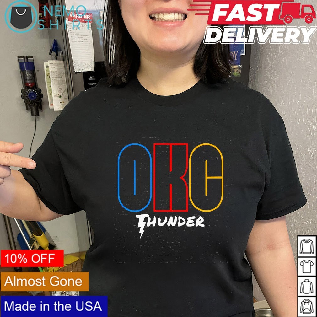 OKC Thunder basketball city logo shirt