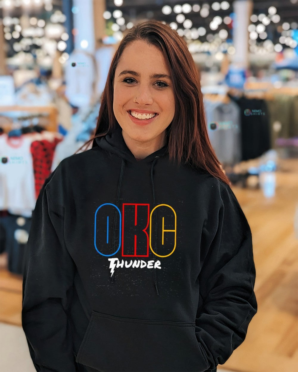 OKC Thunder basketball city logo shirt