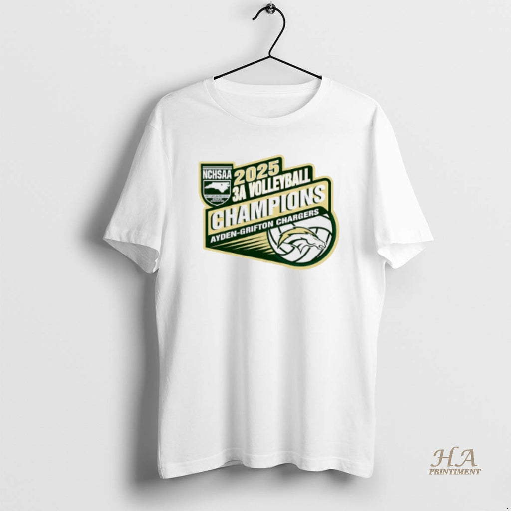Official 2025 Ayden Grifton Chargers Nchsaa 3a Volleyball Champions