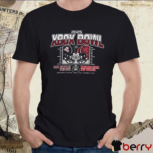 2025 Xbox Bowl Mo State Bears Vs Arkansas State Red Wolves December 18 Helmets t-shirt