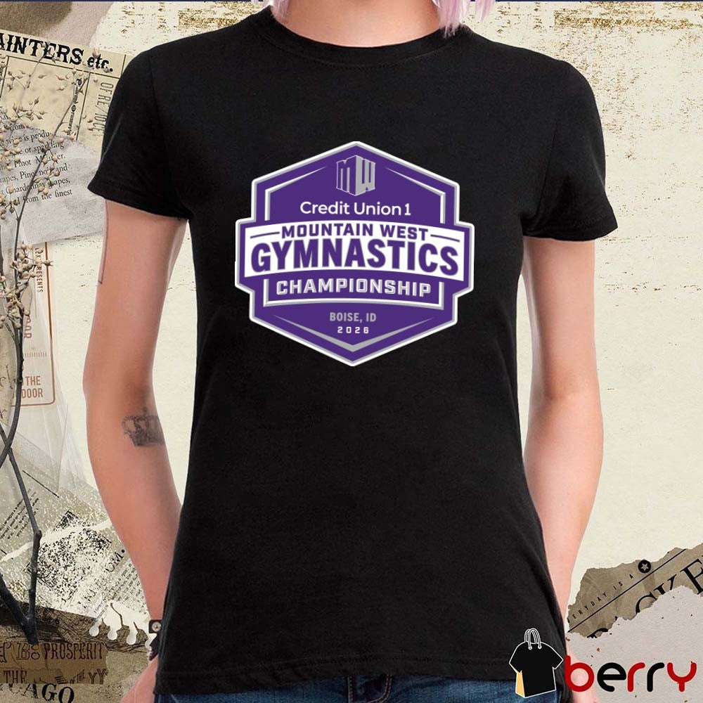 2026 Credit Union 1 Mountain West Gymnastics Championship Boise ID t-shirt