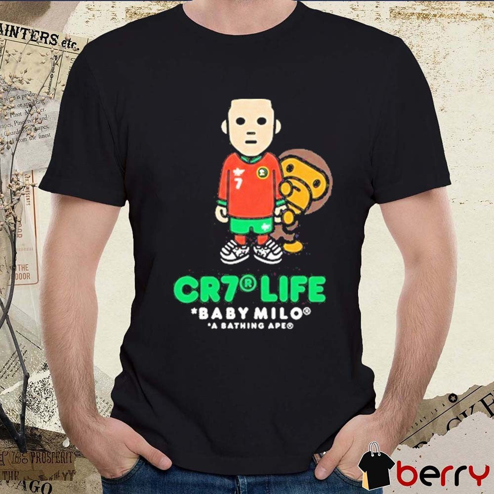 2026 Cristiano Ronaldo X BAPE CR7 Life Baby Milo A Bathing Ape t-shirt