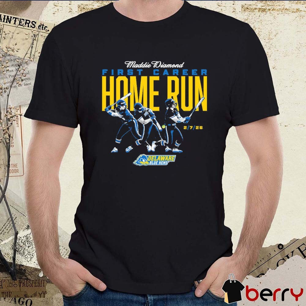 2026 Delaware Blue Hens NCAA Softball Madeline Diamond First Career Home Run Individual Caricature t-shirt