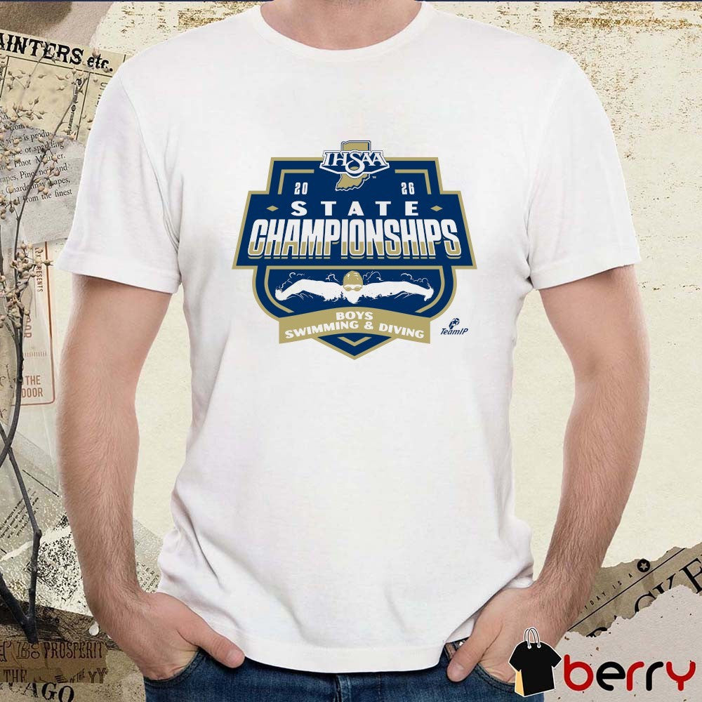 2026 Logo IHSAA Boys Swimming & Diving State Championships t-shirt