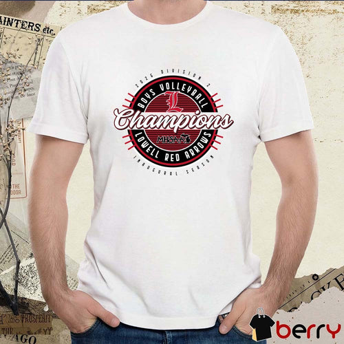 2026 MHSAA Boys Volleyball DII Champions Inaugural Season Lowell Red Arrows t-shirt