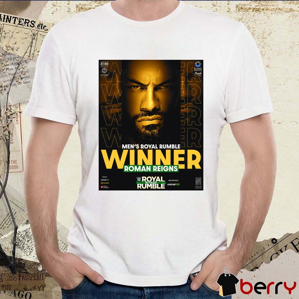 2026 Men’s Royal Rumble Winner WWE Roman Reigns Poster t-shirt