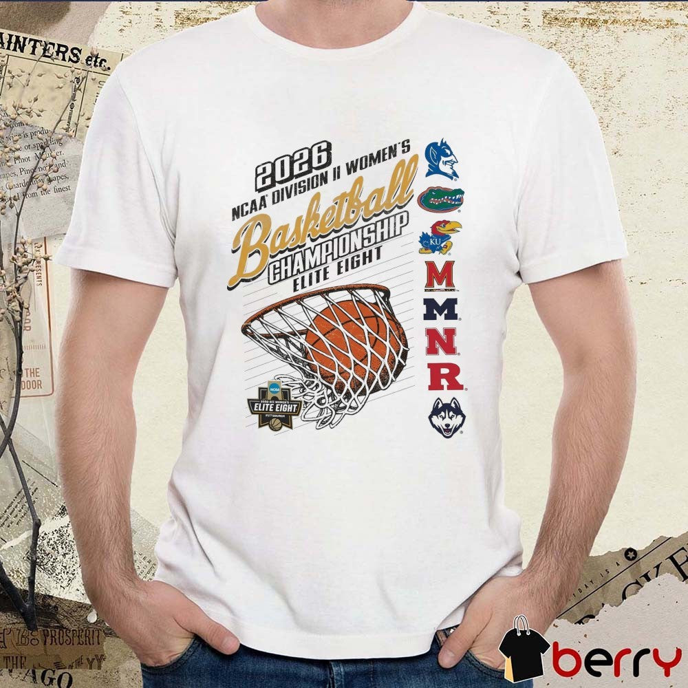 2026 NCAA Division II Women’s Basketball Championship Elite Eight Pittsburgh Logos t-shirt