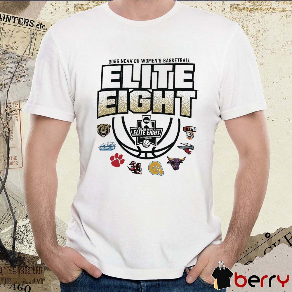 2026 NCAA Division II Women’s Basketball Elite Eight Pittsburgh, Pennsylvania All Team Logo t-shirt