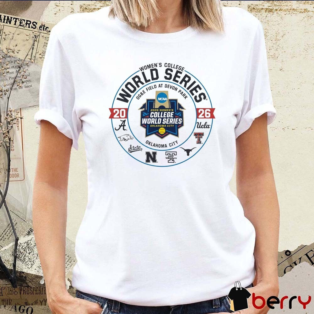2026 NCAA Women’s College World Series OG&E Field At Devon Park 8 Team Logos t-shirt