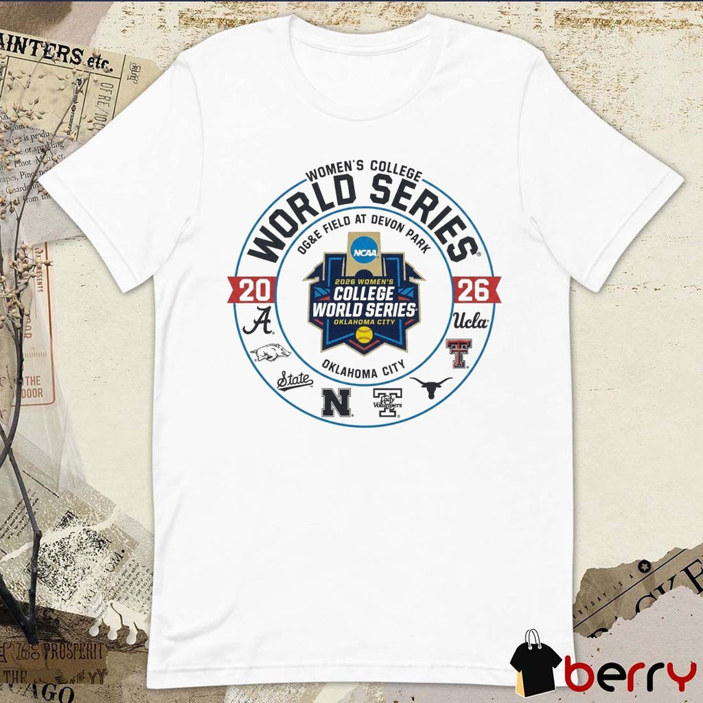 2026 NCAA Women’s College World Series OG&E Field At Devon Park 8 Team Logos t-shirt