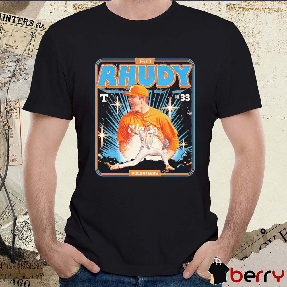 2026 Tennessee Vols NCAA Baseball Bo Rhudy No 33 Graphic t-shirt
