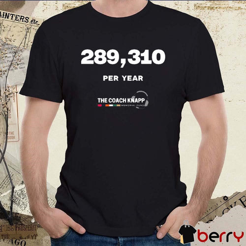 289,310 Per Year The Coach Knapp Memorial Fund Atlanta Falcons t-shirt