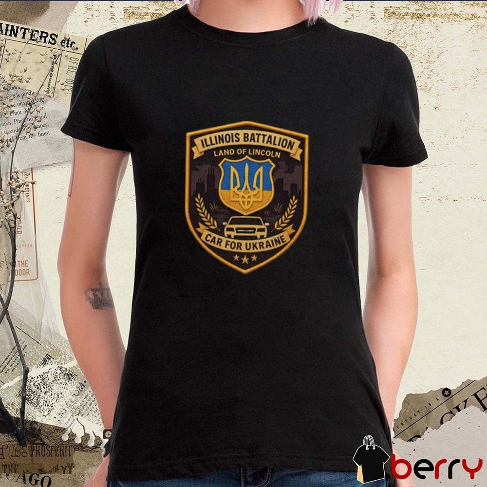 50 States Car For Ukraine Illinois Battalion Land Of Lincoln t-shirt