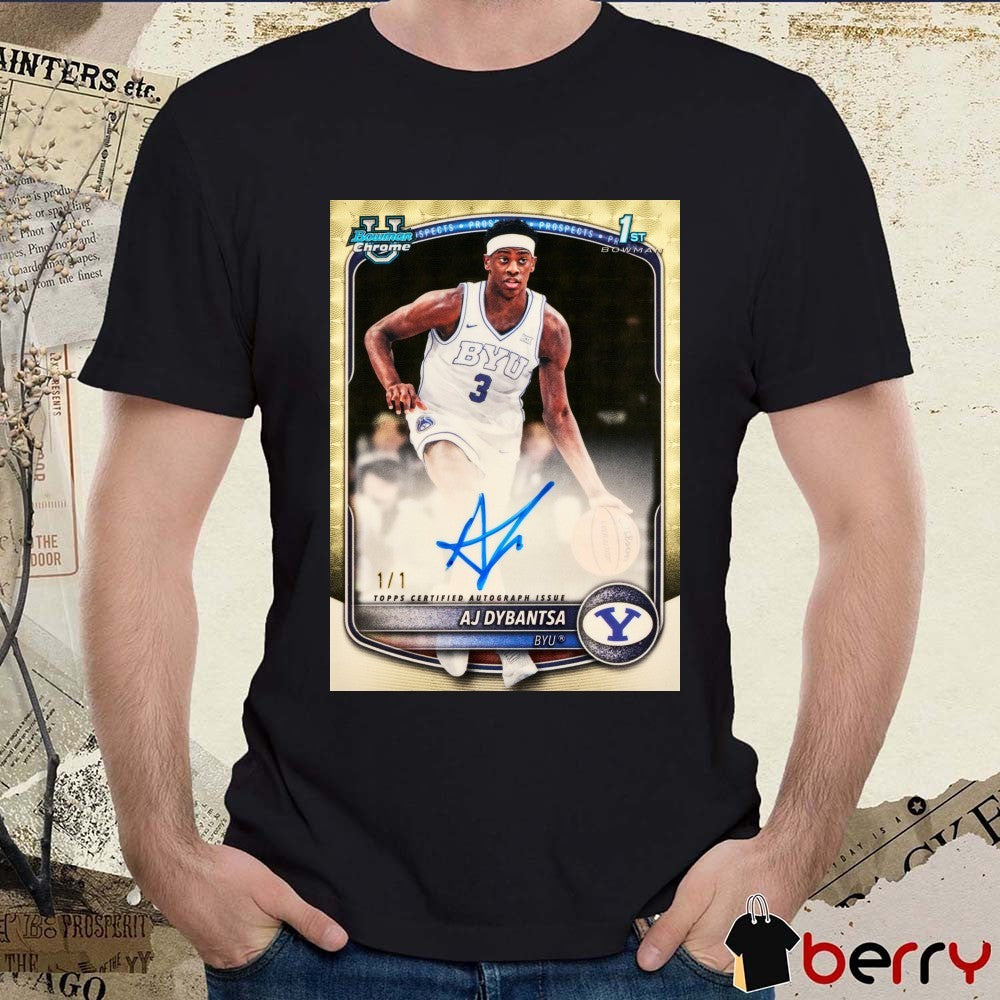 AJ Dybantsa BYU Cougars 2025-26 Bowman Basketball Superfractor Signature t-shirt