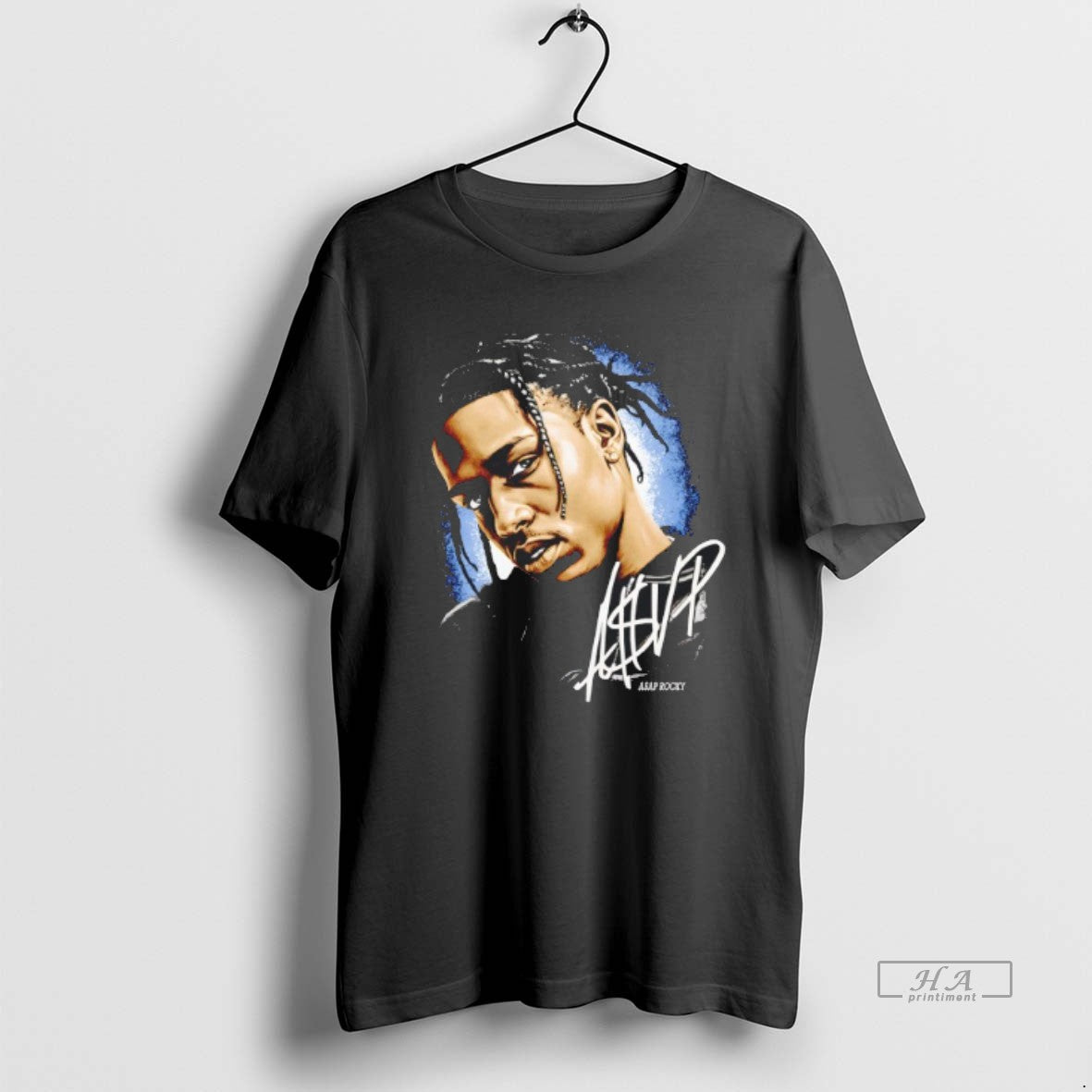 Official Asap Rocky Portrait Streetwear Hiphop Graphic