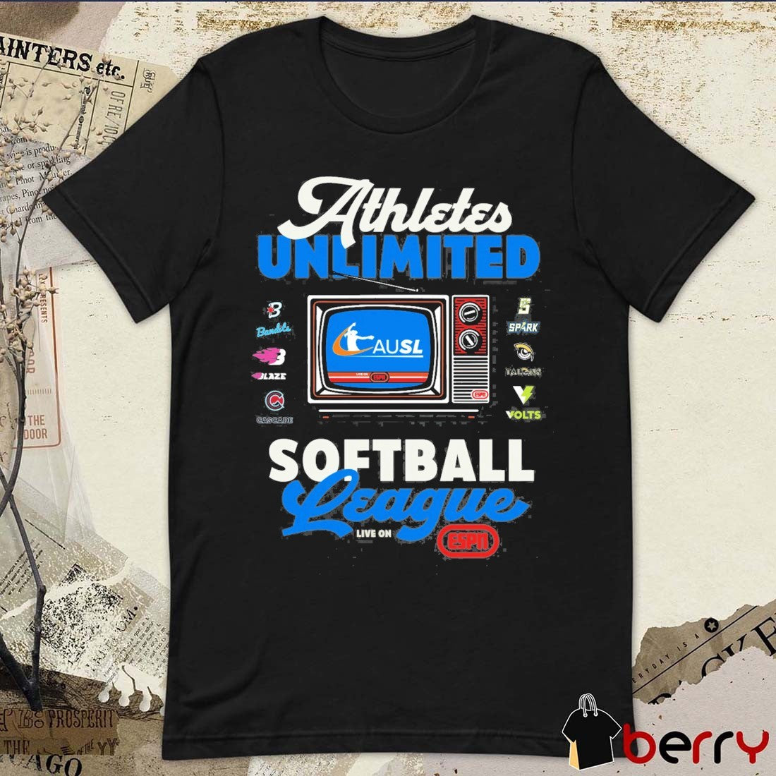 AUSL Athletes Unlimited Softball League X ESPN Collab t-shirt
