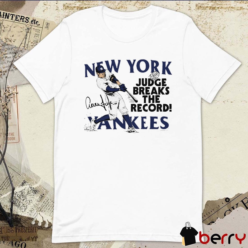 Aaron Judge Breaks The Record New York Yankees Graphic Player Signature t-shirt