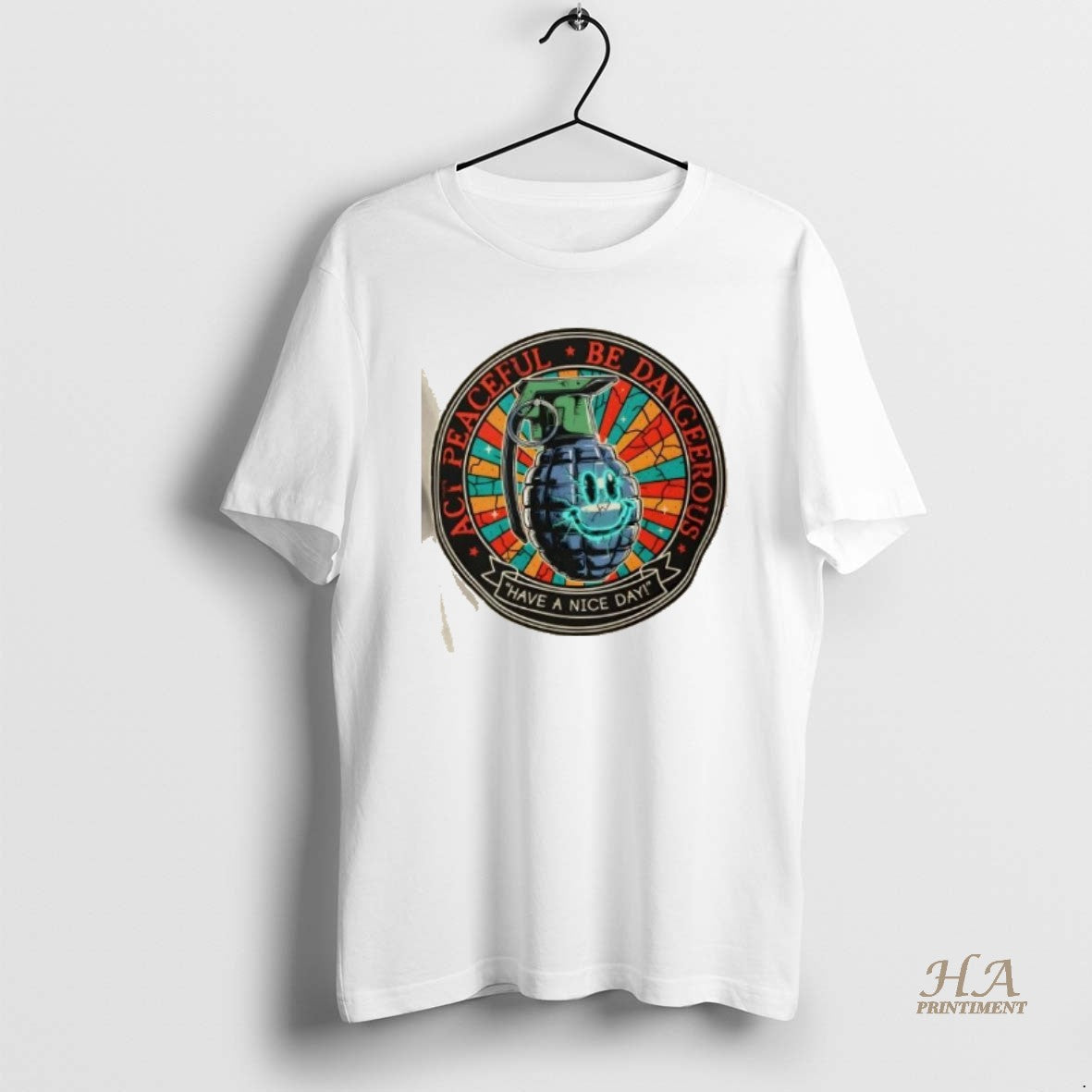 Official Act Peaceful Be Dangerous Dark Humor Grenade