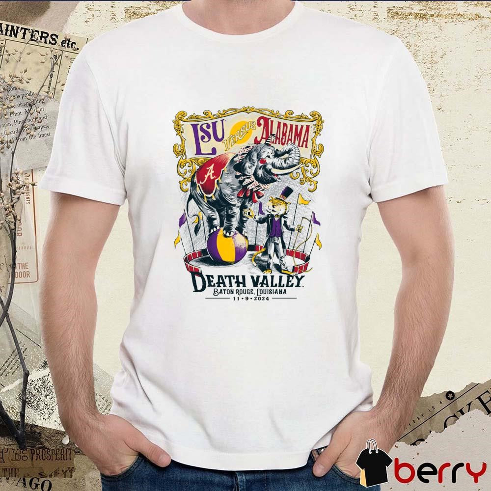 Alabama Crimson Tide vs. LSU Tigers Game Day 2024 Death Valley Baton Rouge Louisiana t-shirt
