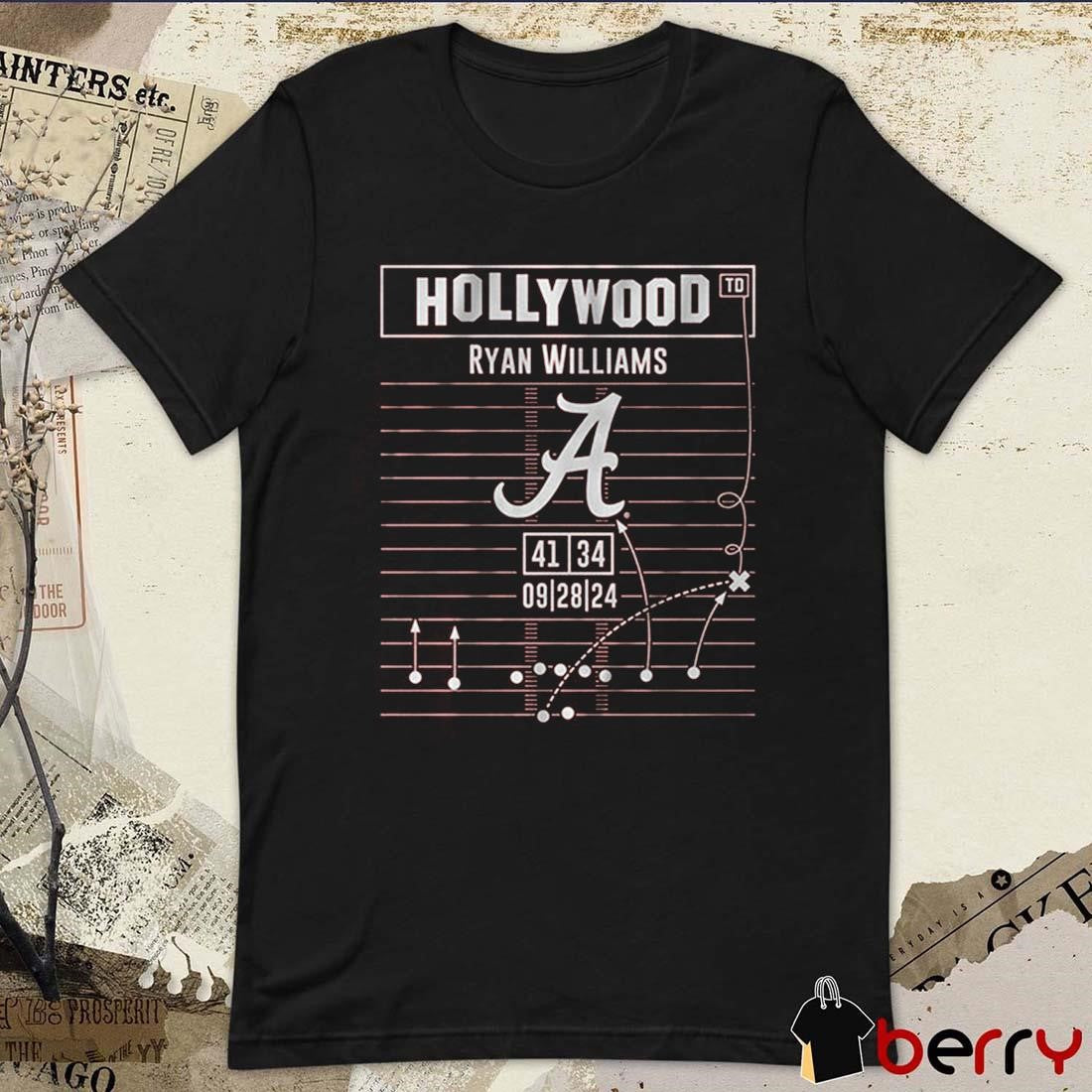 Alabama Football Ryan Williams Hollywood Ending Play Diagram 2024 t-shirt