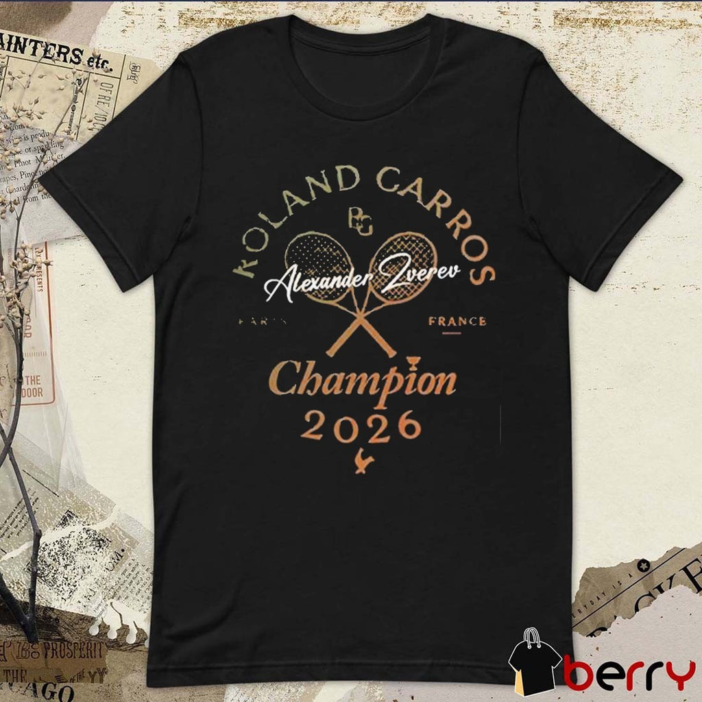Alexander Zverev Roland Garros 2026 Champion Tennis Paris France t-shirt
