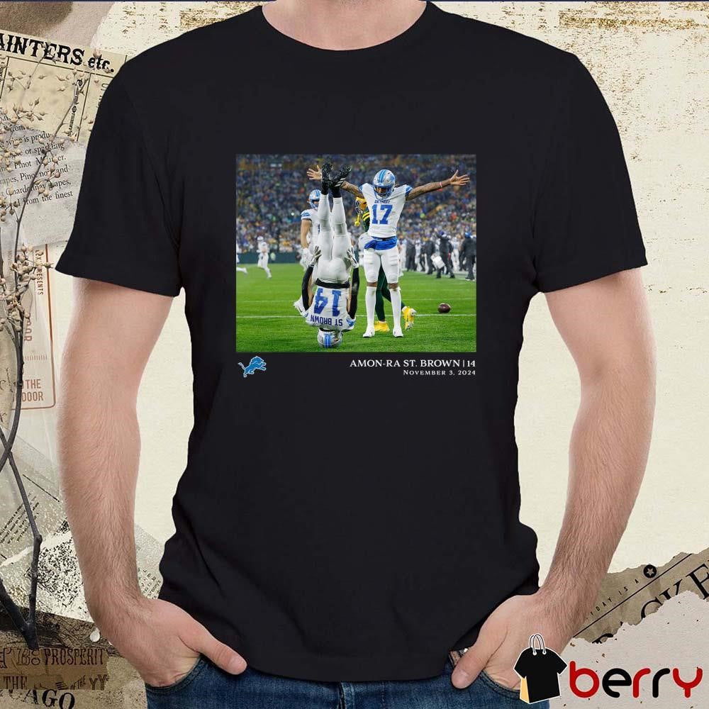 Amon-Ra St. Brown Detroit Lions NFL Flash Features Week 9 November 3 2024 t-shirt