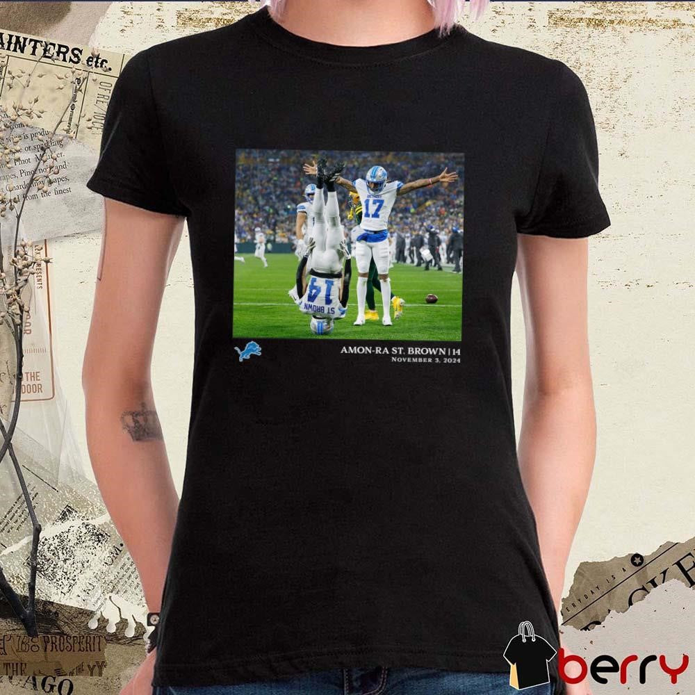 Amon-Ra St. Brown Detroit Lions NFL Flash Features Week 9 November 3 2024 t-shirt