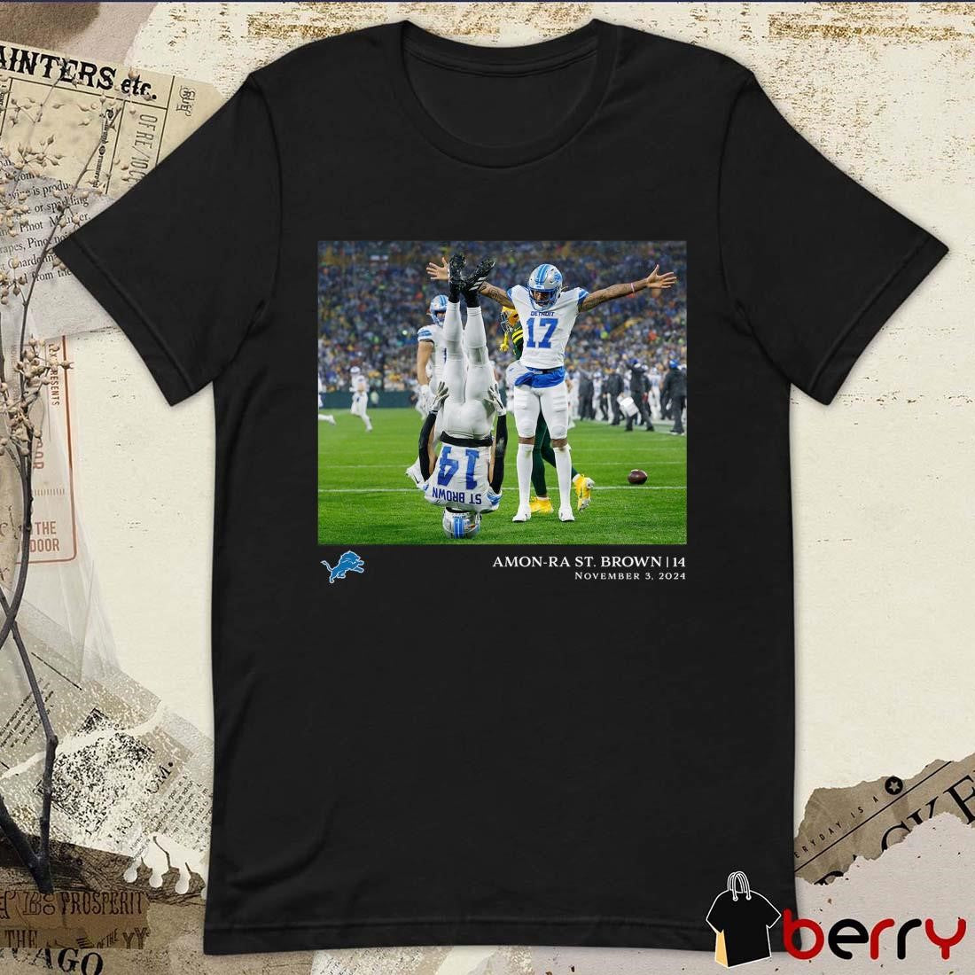 Amon-Ra St. Brown Detroit Lions NFL Flash Features Week 9 November 3 2024 t-shirt
