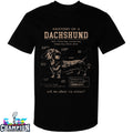 Anatomy Of A Dachshund Ask Me About My Wiener Temperament Schematic T-shirts