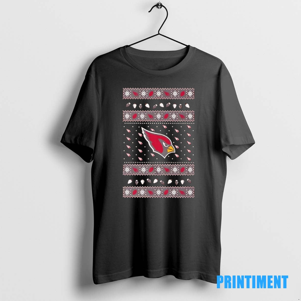 Official Arizona Cardinals Ugly Christmas Light Tee Sweater