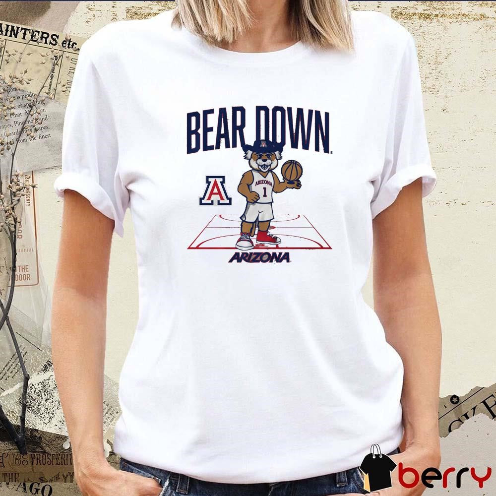Arizona Wildcats Mascot Court Bear Down Big 12 Conference 2025 t-shirt