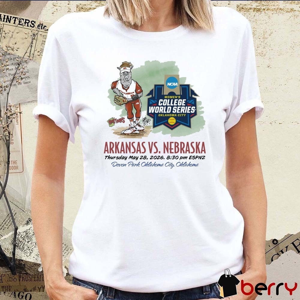 Arkansas Vs Nebraska Thursday May 28 2026 Devon Park Oklahoma City NCAA College World Series t-shirt