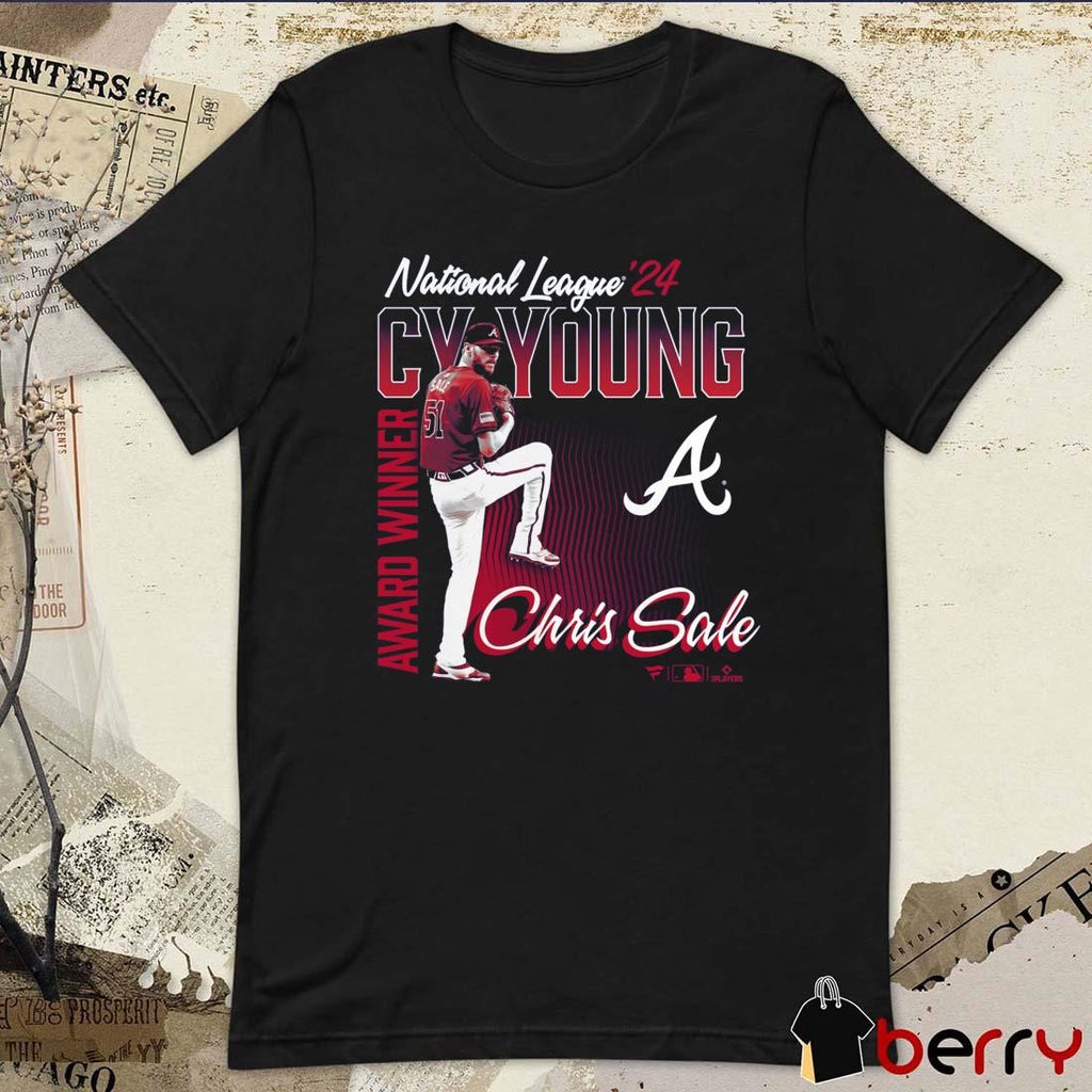 Atlanta Braves Chris Sale 2024 National League Cy Young Award Winner MLB t-shirt