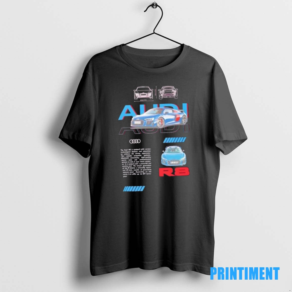 Official Audi R8 Blueprint Supercar Enthusiast Tee Sweater