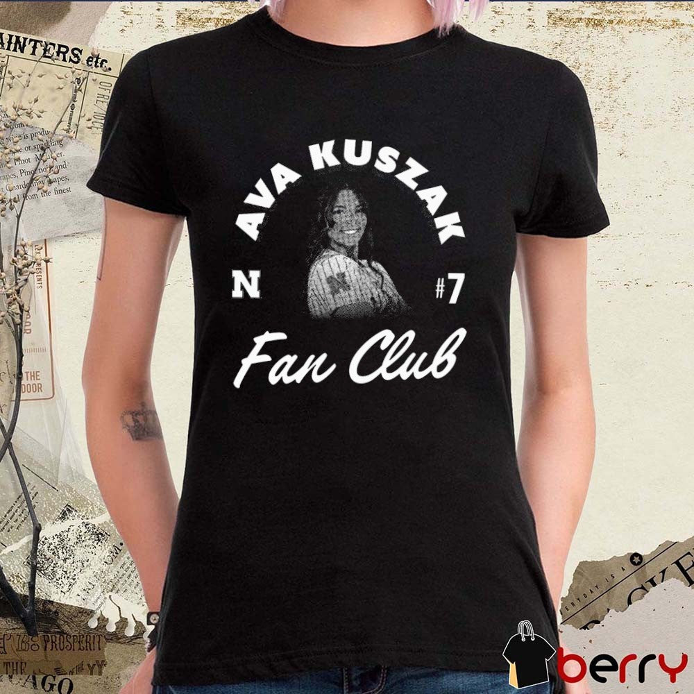 Ava Kuszak Fan Club #7 Nebraska Cornhuskers Softball Graphic t-shirt