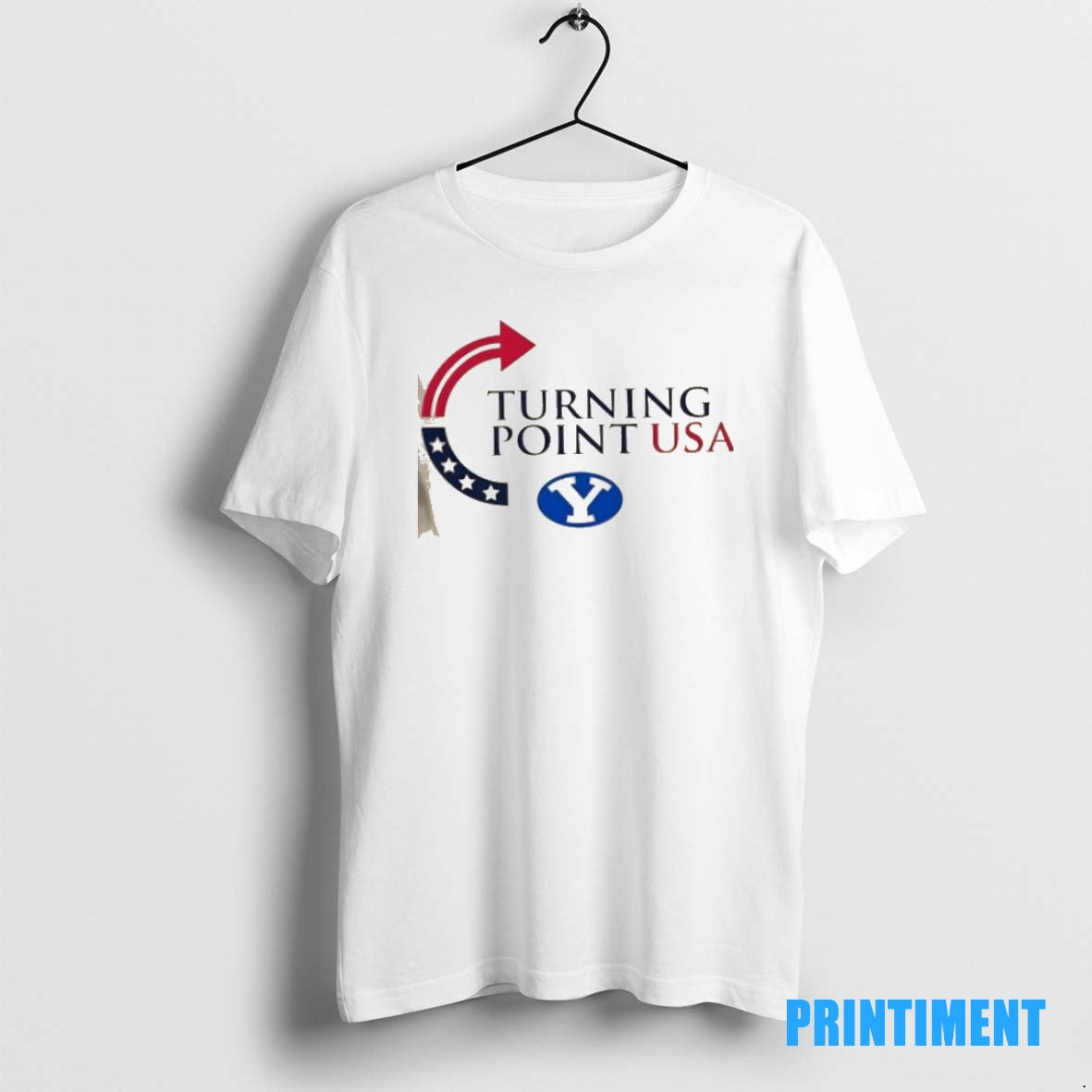 Official Byu Cougars X Turning Point Usa Freedom Charlie Kirk 2 Sided Tee Sweater