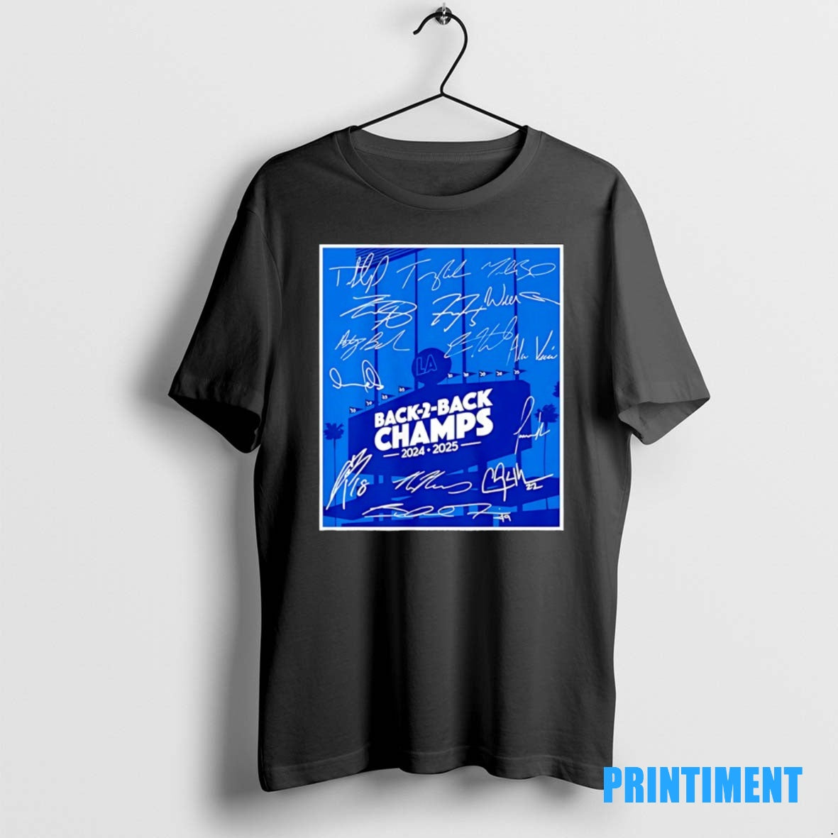 Official Back To Back Los Angeles Dodgers Baseball 2024 2025 Signature Tee Sweater