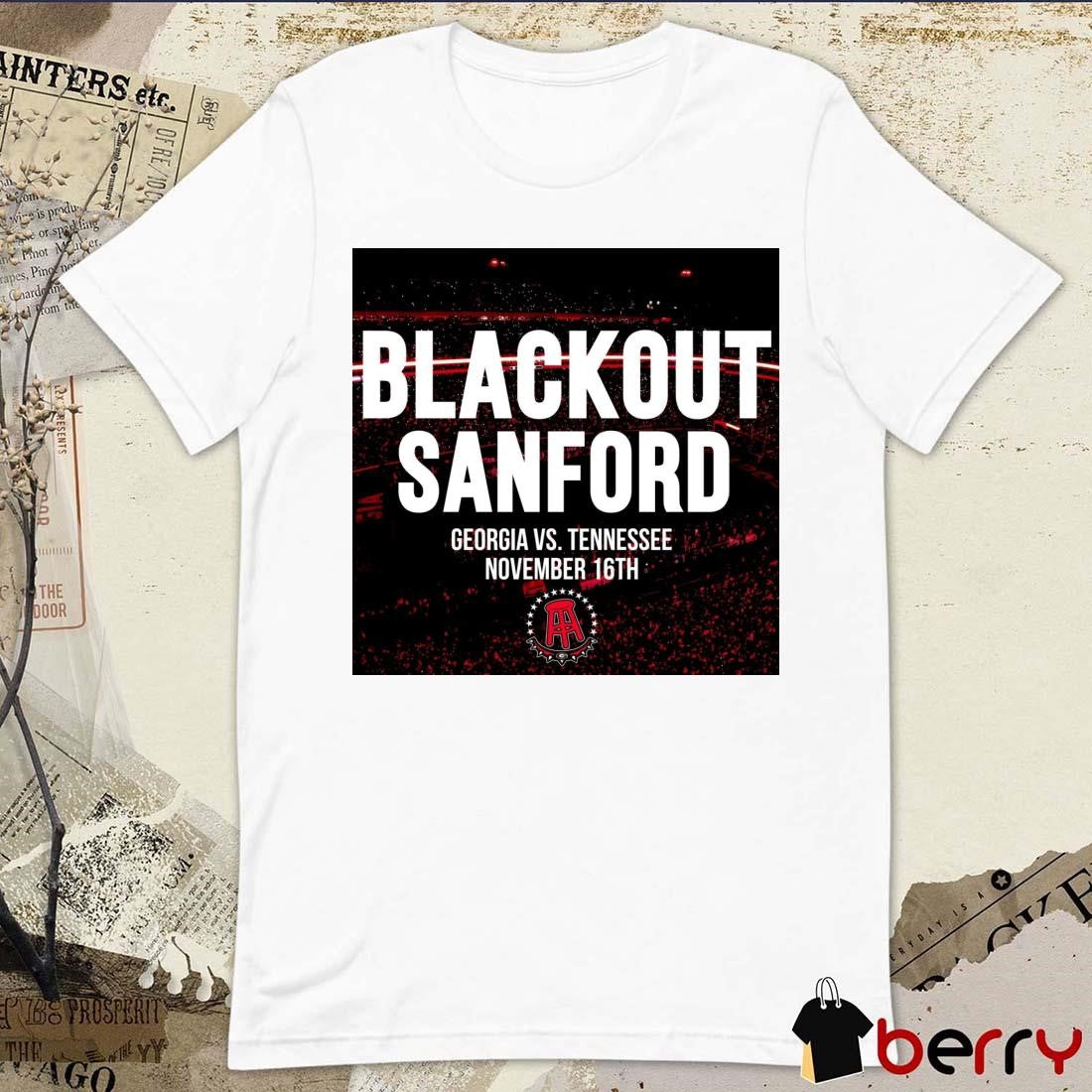 Backout Sanford Georgia Bulldogs vs. Tennessee Volunteers November 16th Poster t-shirt