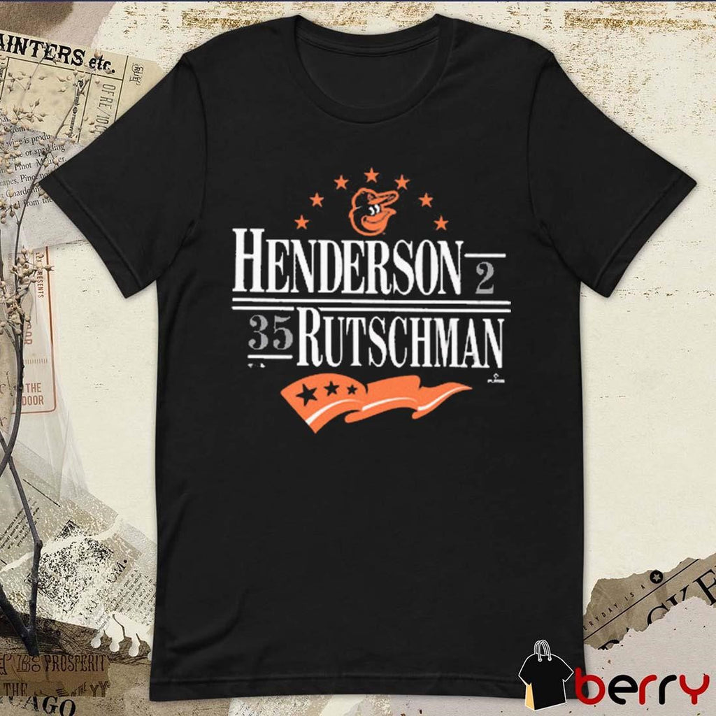 Baltimore Orioles MLB Multi Player Henderson 2 Rutschman 35 t-shirt