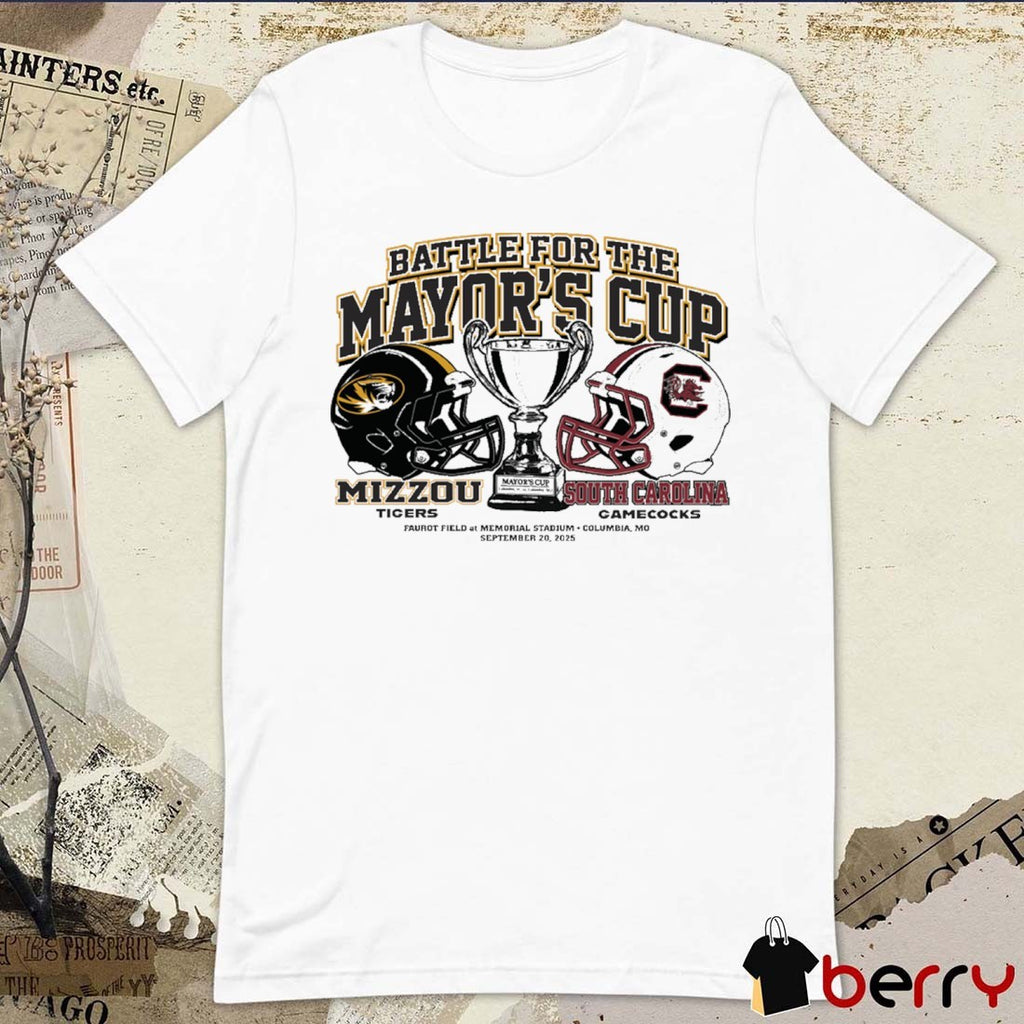 Battle For The Mayor’s Cup Mizzou Tiger vs South Carolina Gamecocks Game Day September 20 2025 t-shirt