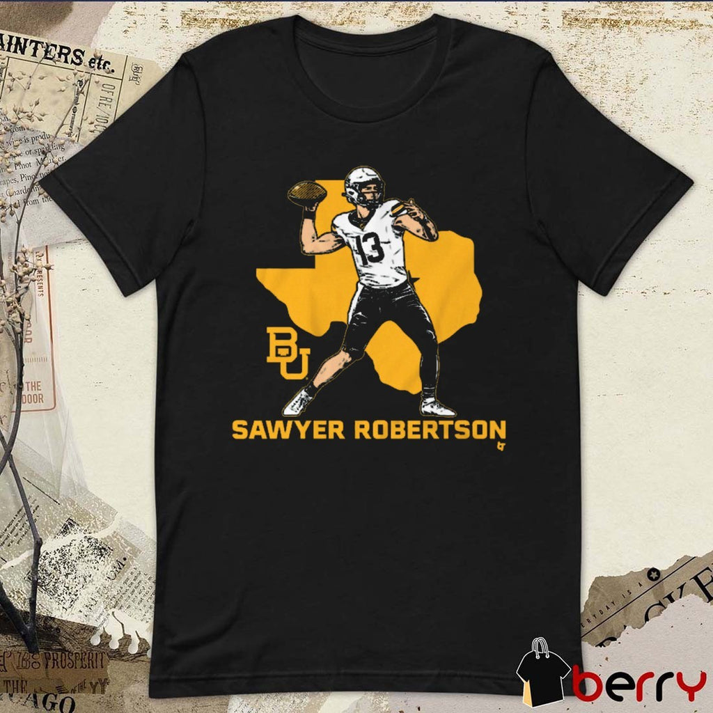 Baylor Bears Football NCAA Sawyer Robertson State Star Painting t-shirt