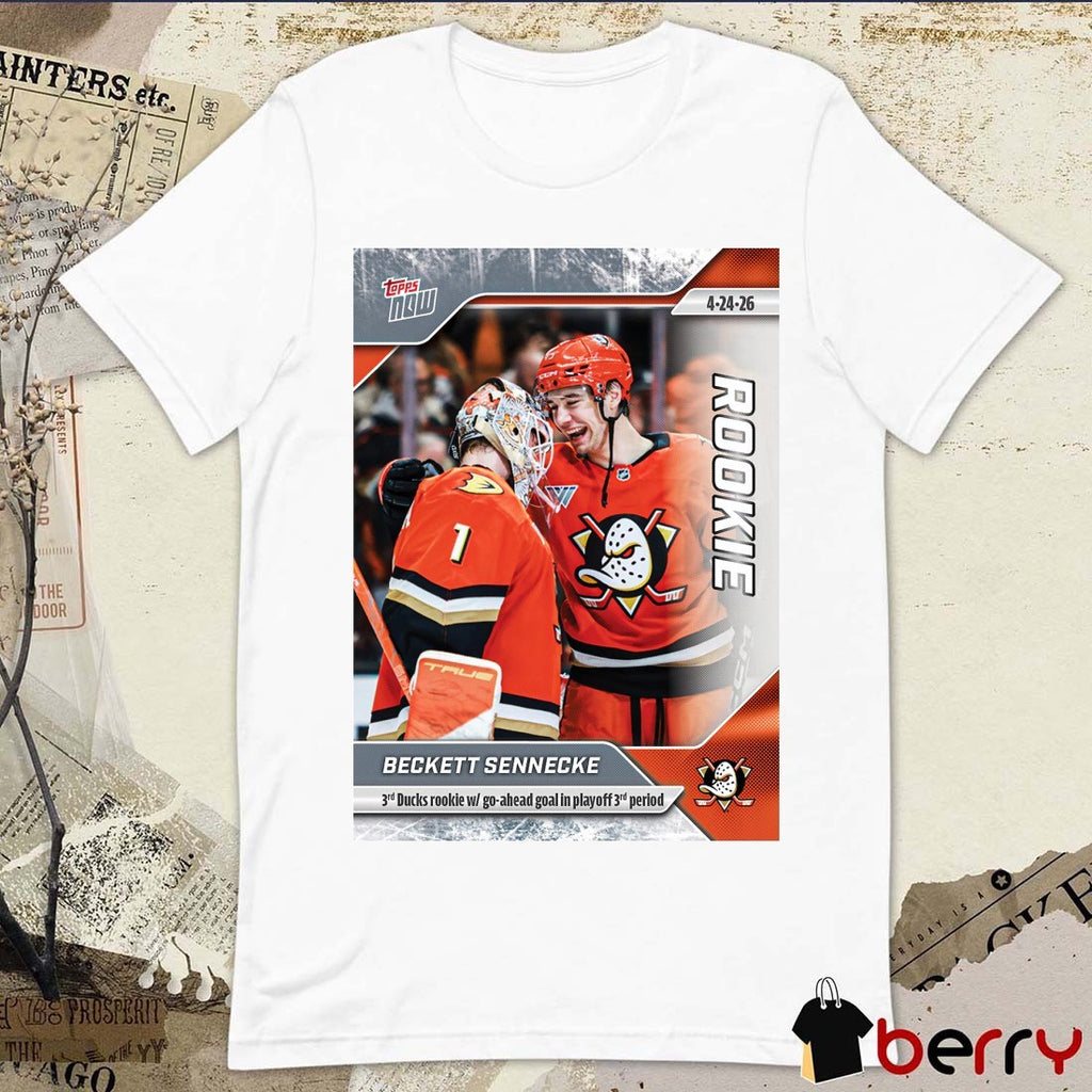 Beckett Sennecke 3RD Ducks Rookie W Go-ahead Goal In Playoff 3RD Period t-shirt