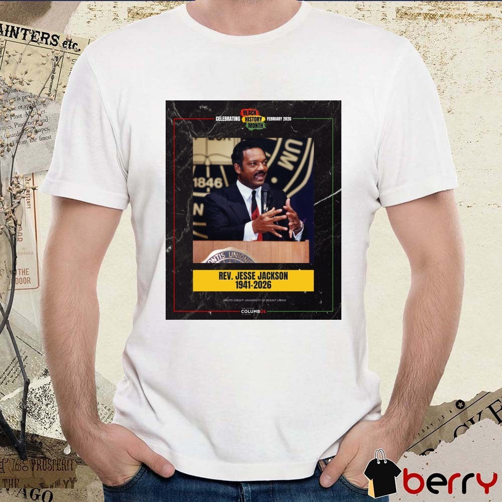 Black Celebrating History Month February 2026 Rev. Jesse Jackson 1941-2026 t-shirt