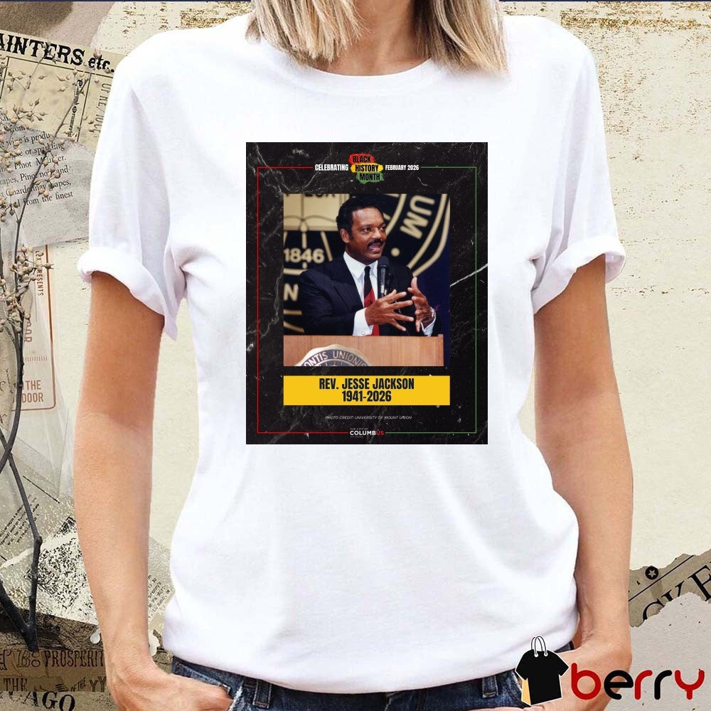 Black Celebrating History Month February 2026 Rev. Jesse Jackson 1941-2026 t-shirt