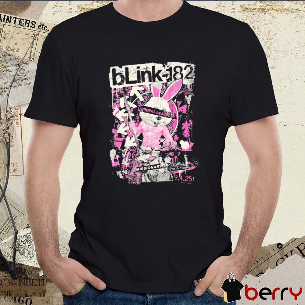 Blink 182 Missionary Impossible 2025 Tour September 4 2025 In Virginia Beach VA t-shirt