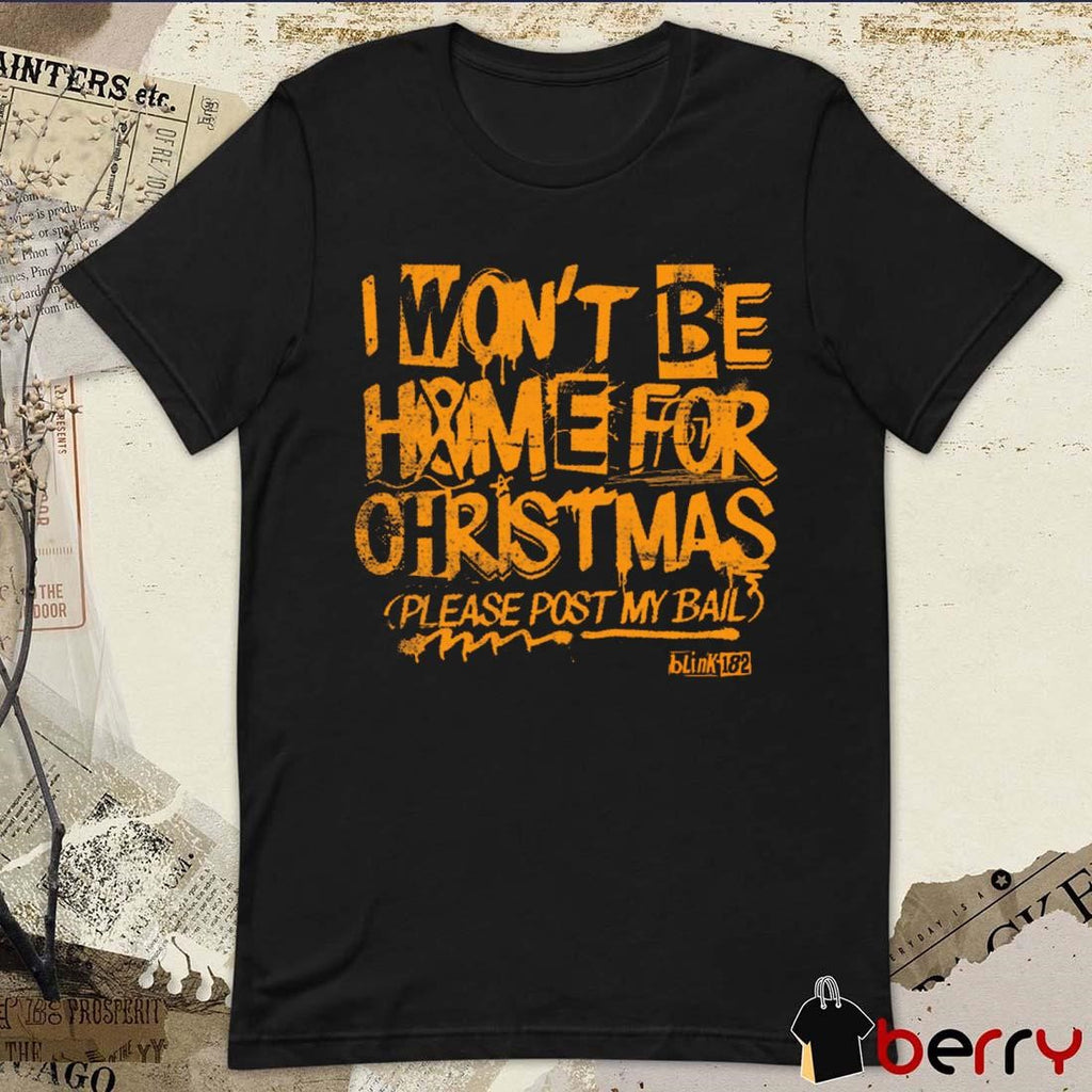 Blink-182 Santa Jail I Won’t Be Home For Christmas Please Post My Bail 2024 t-shirt