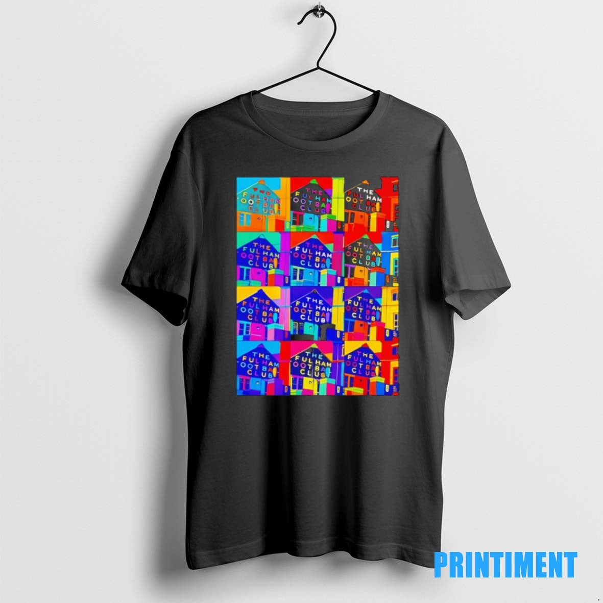 Official Brand New Craven Cottage Pop Art Black Tee Sweater