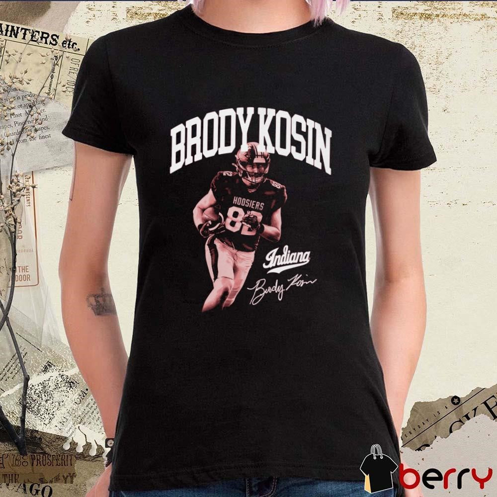 Brody Kosin Indiana Hoosiers Portrait Cardinal Signature t-shirt