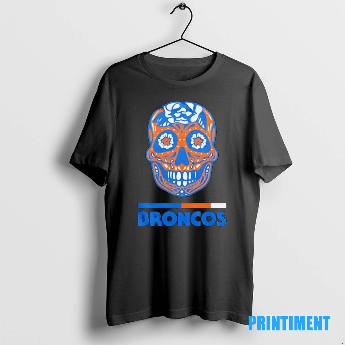 Official Broncos Dia De Los Muertos Skull Tee Sweater